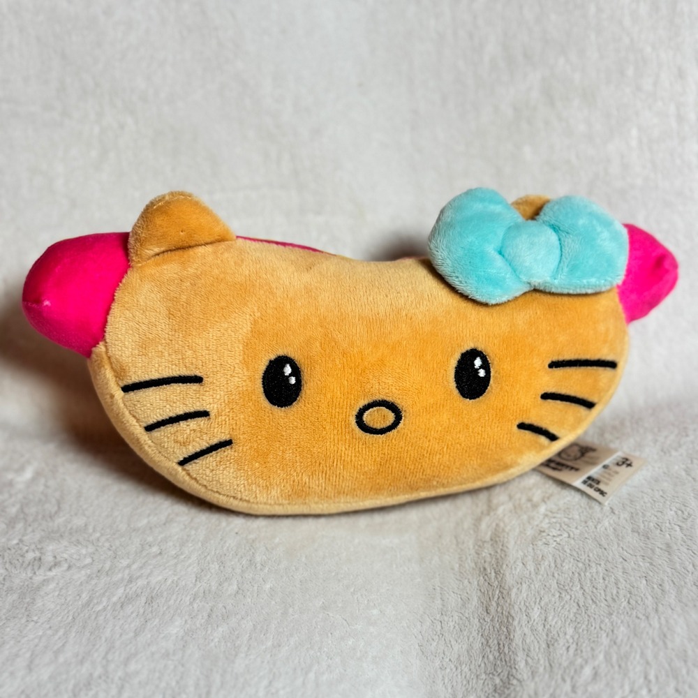 Hello Kitty Hot Dog Plush Toy 10 inch long Official Sanrio New w/tag Tan & Pink